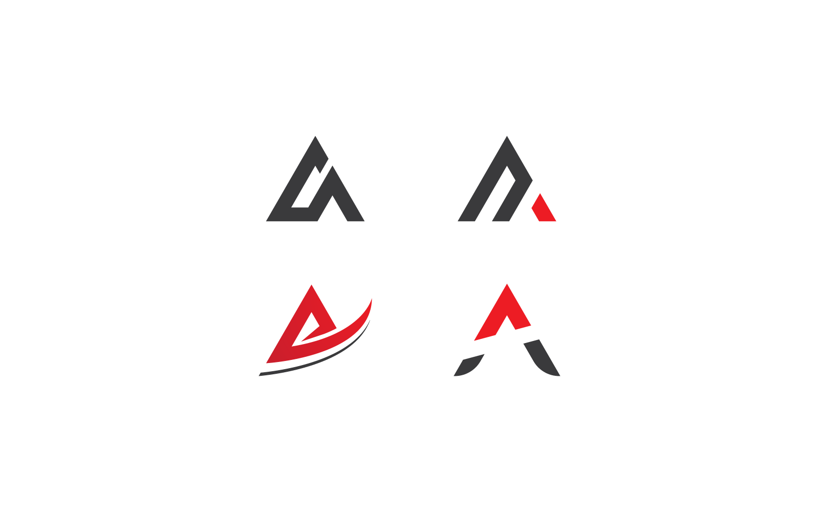Diseño de logotipo empresarial con letra A Vector