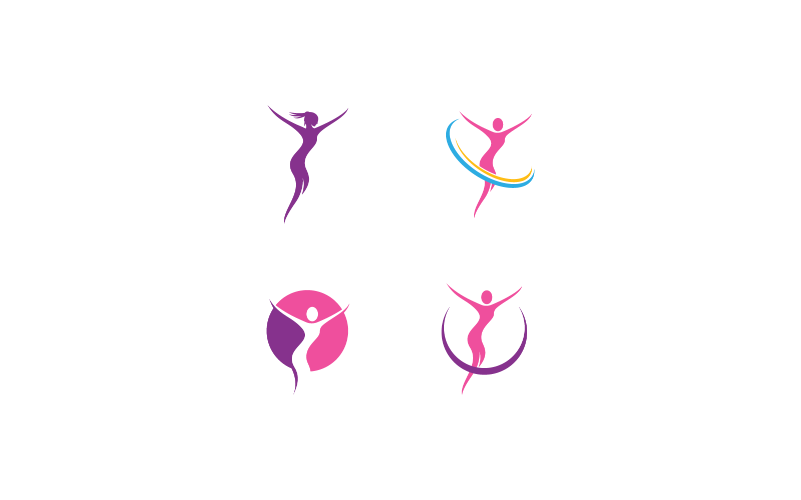 Illustrazione del design delle persone di vita sana Modello di logo