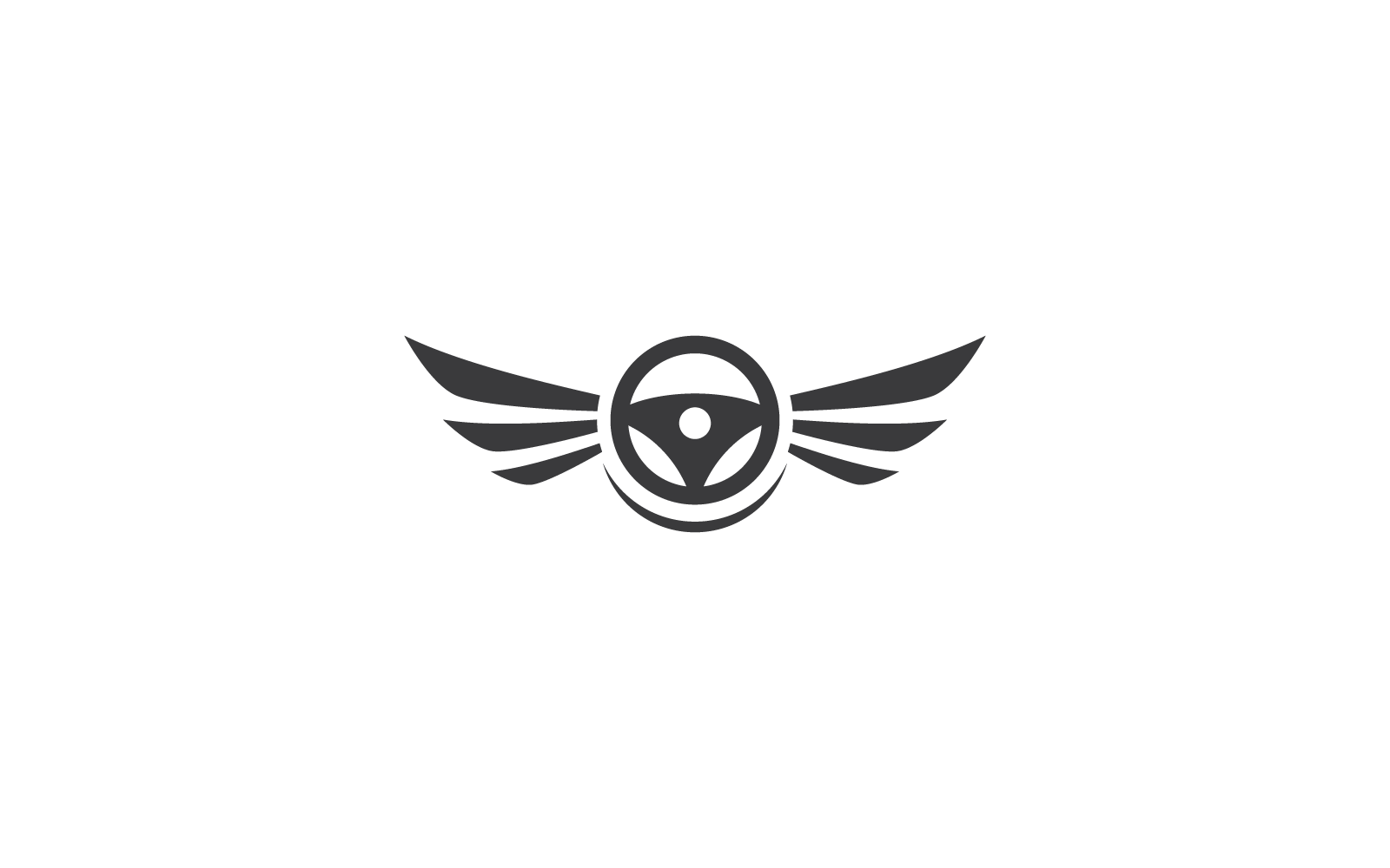 Illustrazione vettoriale del logo del volante icona design piatto