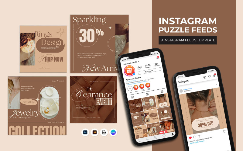 Jewelry Instagram Post Puzzle Social Media