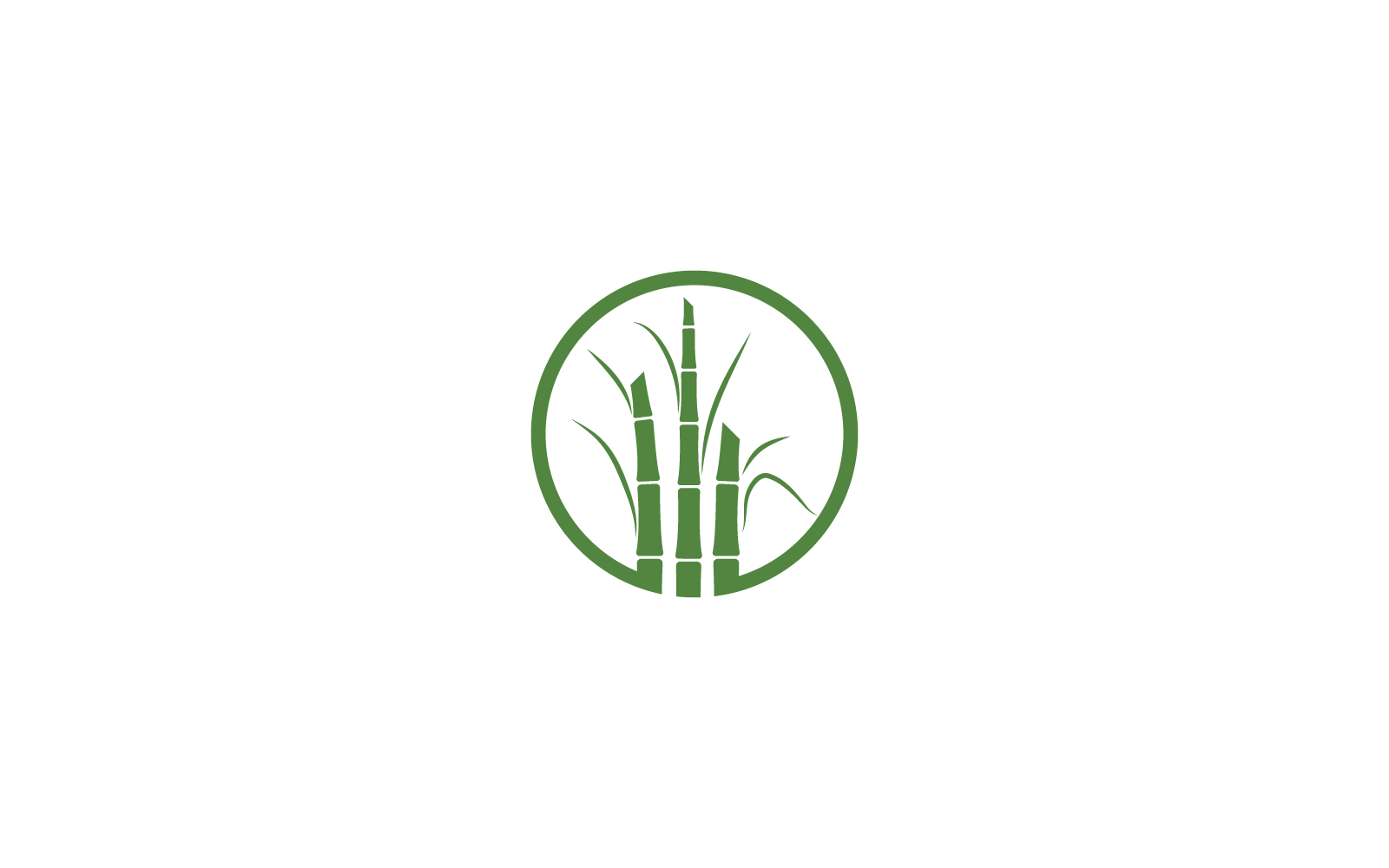 Logo der Zuckerrohrpflanze, Vektor flaches Design