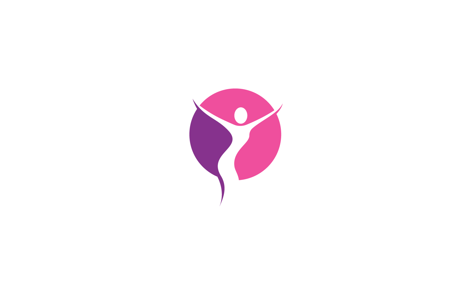 Modello di icona vettoriale di design piatto del logo della donna