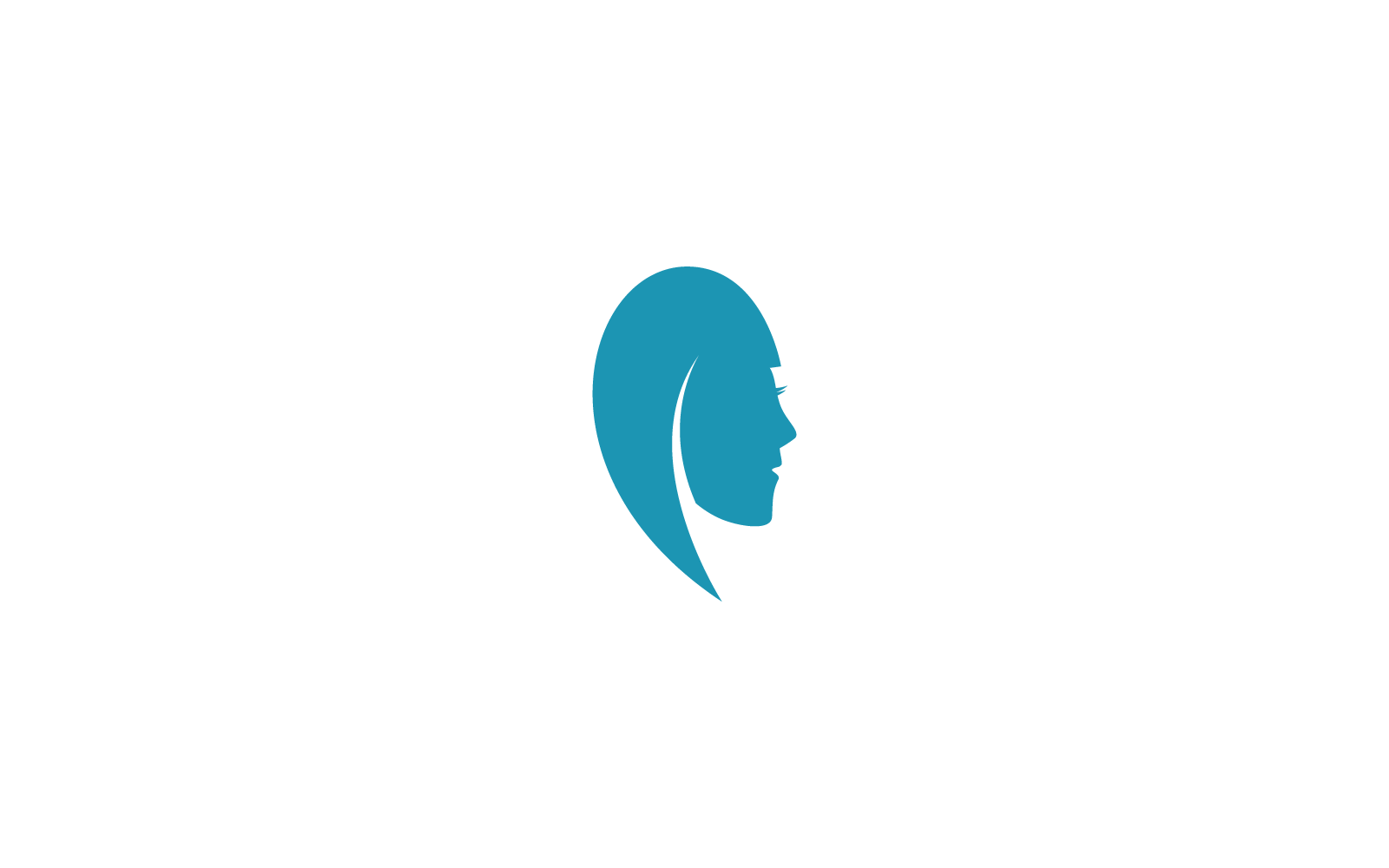Modello di illustrazione del logo della donna di bellezza
