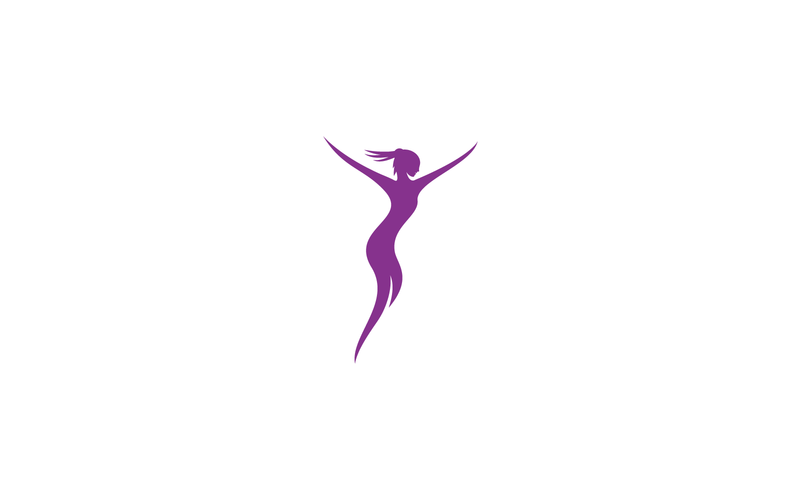 Modello di illustrazione vettoriale del logo della donna design piatto