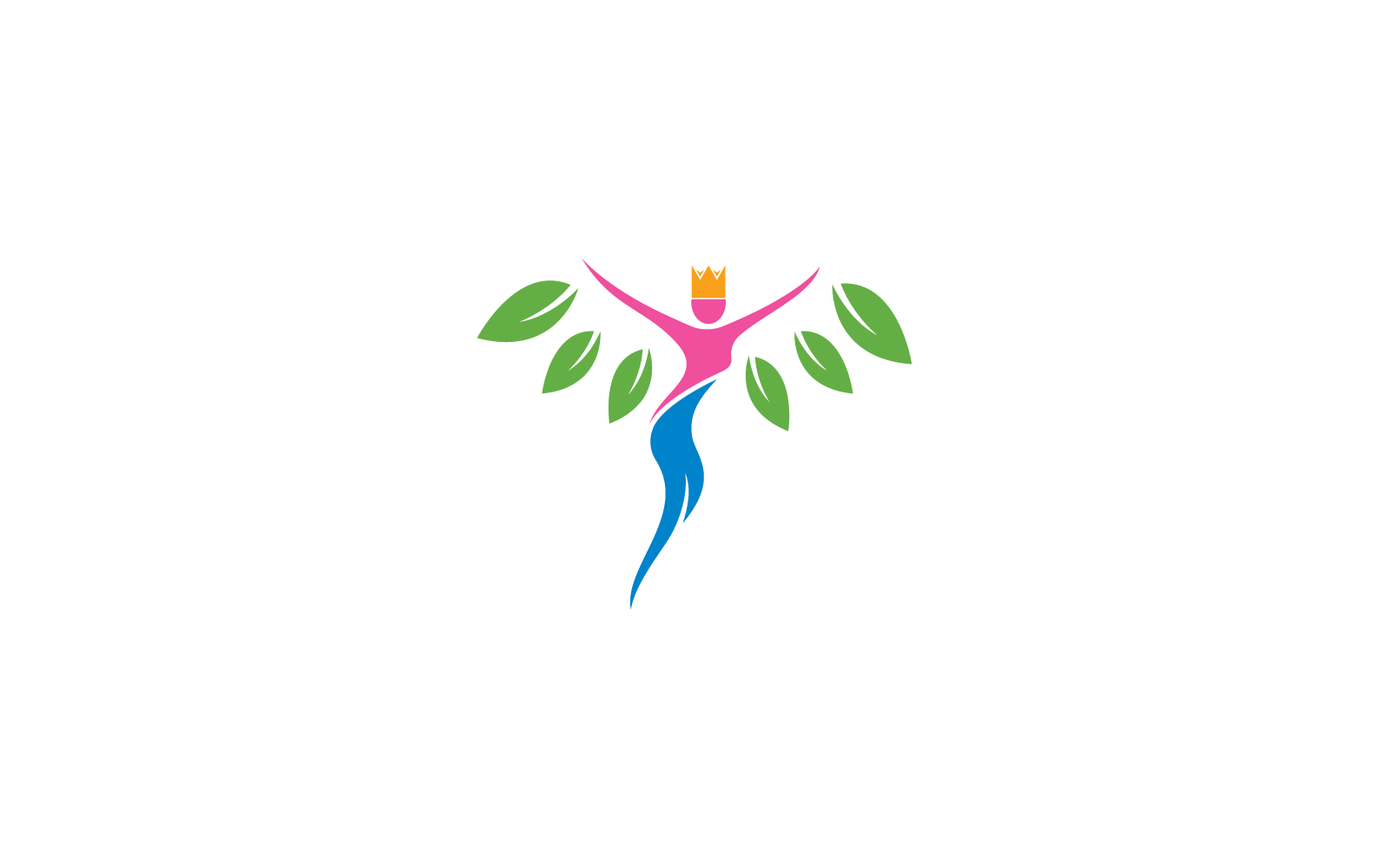 Modello di progettazione vettoriale dell&amp;#39;illustrazione dell&amp;#39;icona del logo della donna