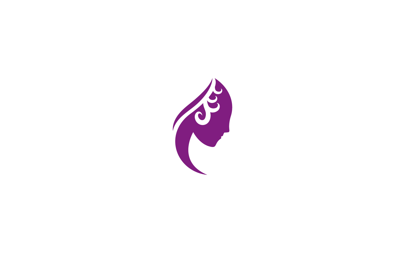 Modello vettoriale dell&amp;#39;icona del logo dell&amp;#39;illustrazione della donna