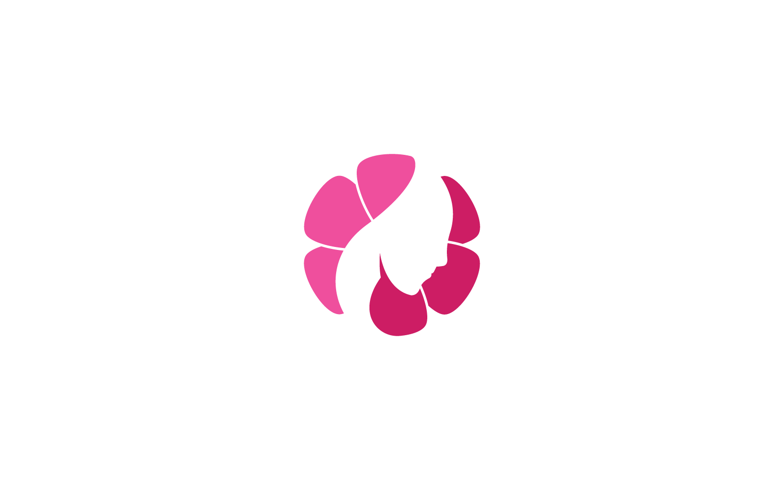 Modello vettoriale di illustrazione del logo di progettazione della donna