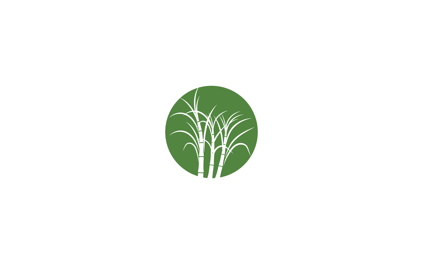 Sockerrör växt logotyp ikon platt design