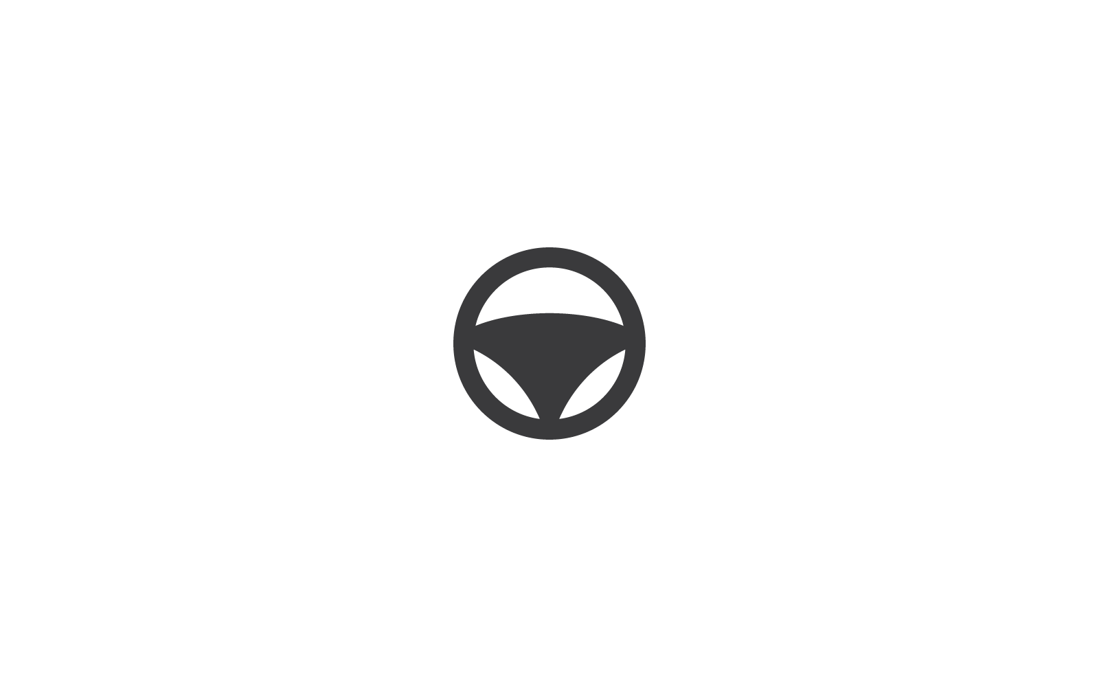 Steering wheel illustration logo vector flat design