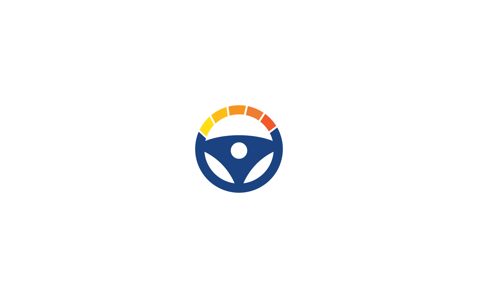 Steering wheel logo design illustration template