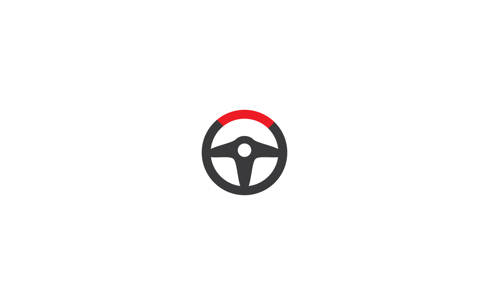 Steering wheel logo icon vector