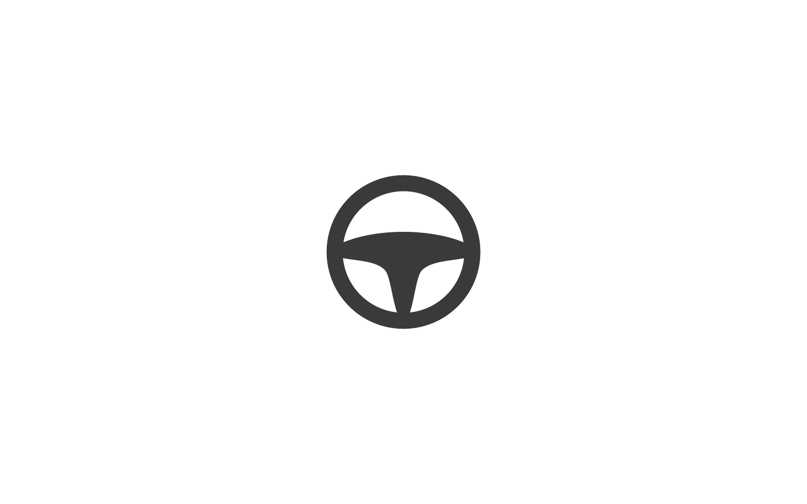 Steering wheel logo vector icon design