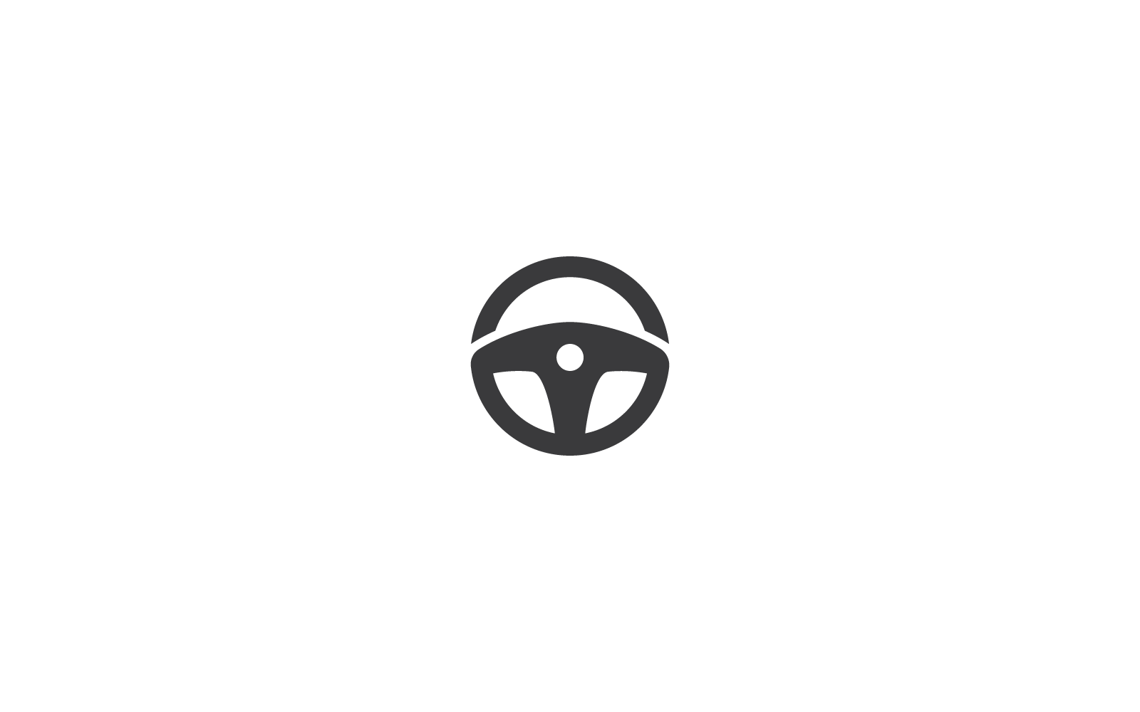 Steering wheel logo vector illustration template