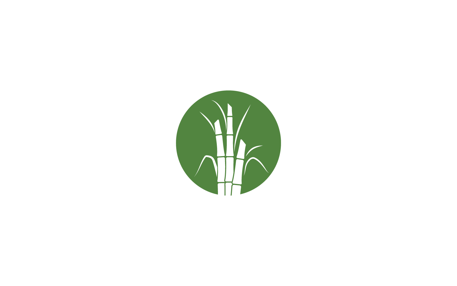 Sockerrör växt illustration logotyp vektor platt design