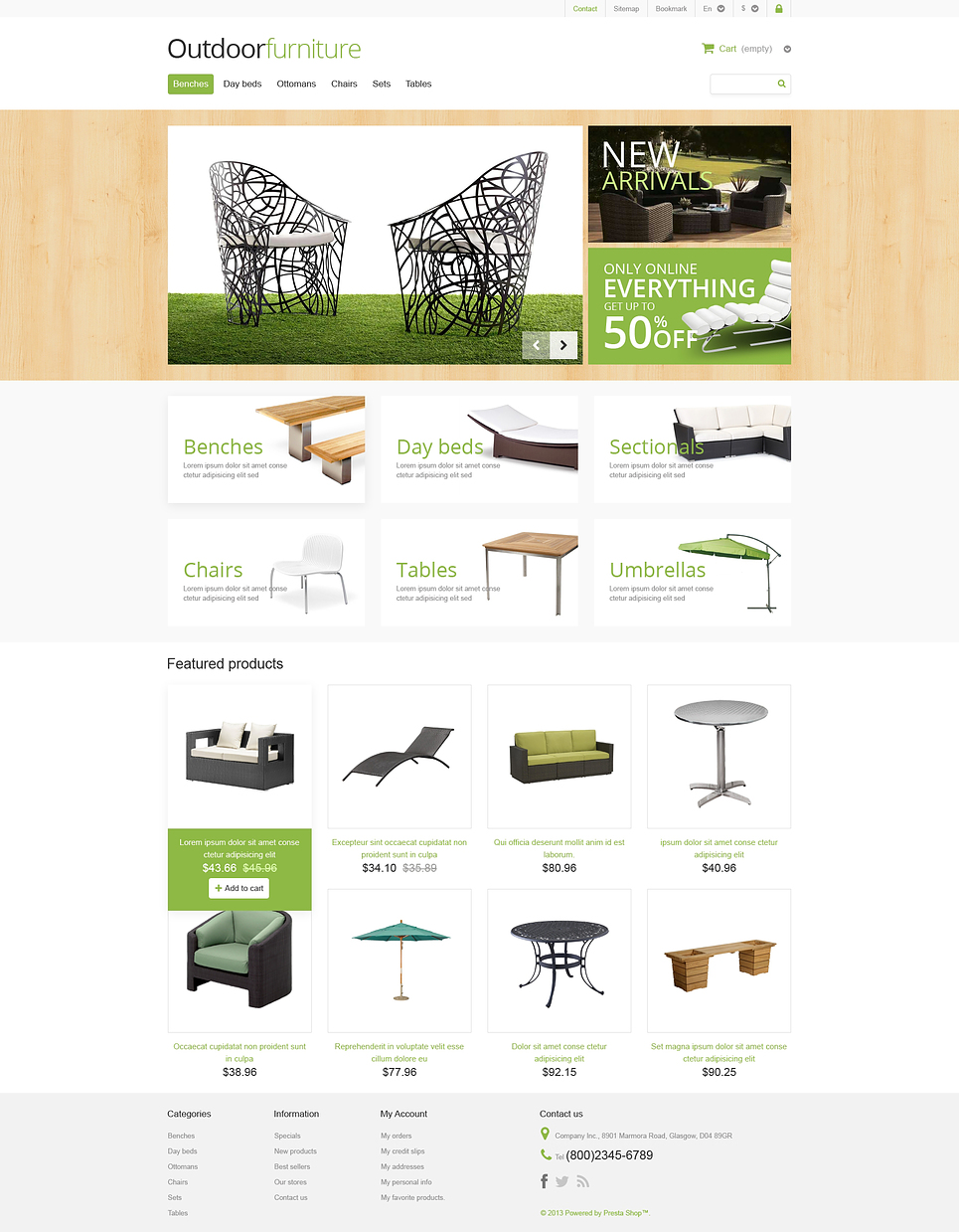 Outdoor Furniture Store PrestaShop Theme New Screenshots BIG