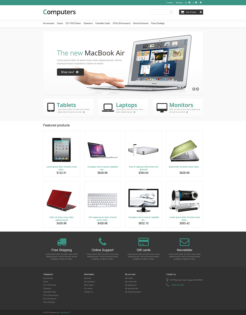 Responsive Computers Store PrestaShop Theme New Screenshots BIG