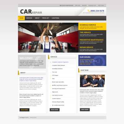 Car Repair Responsive Šablona Webových Stránek