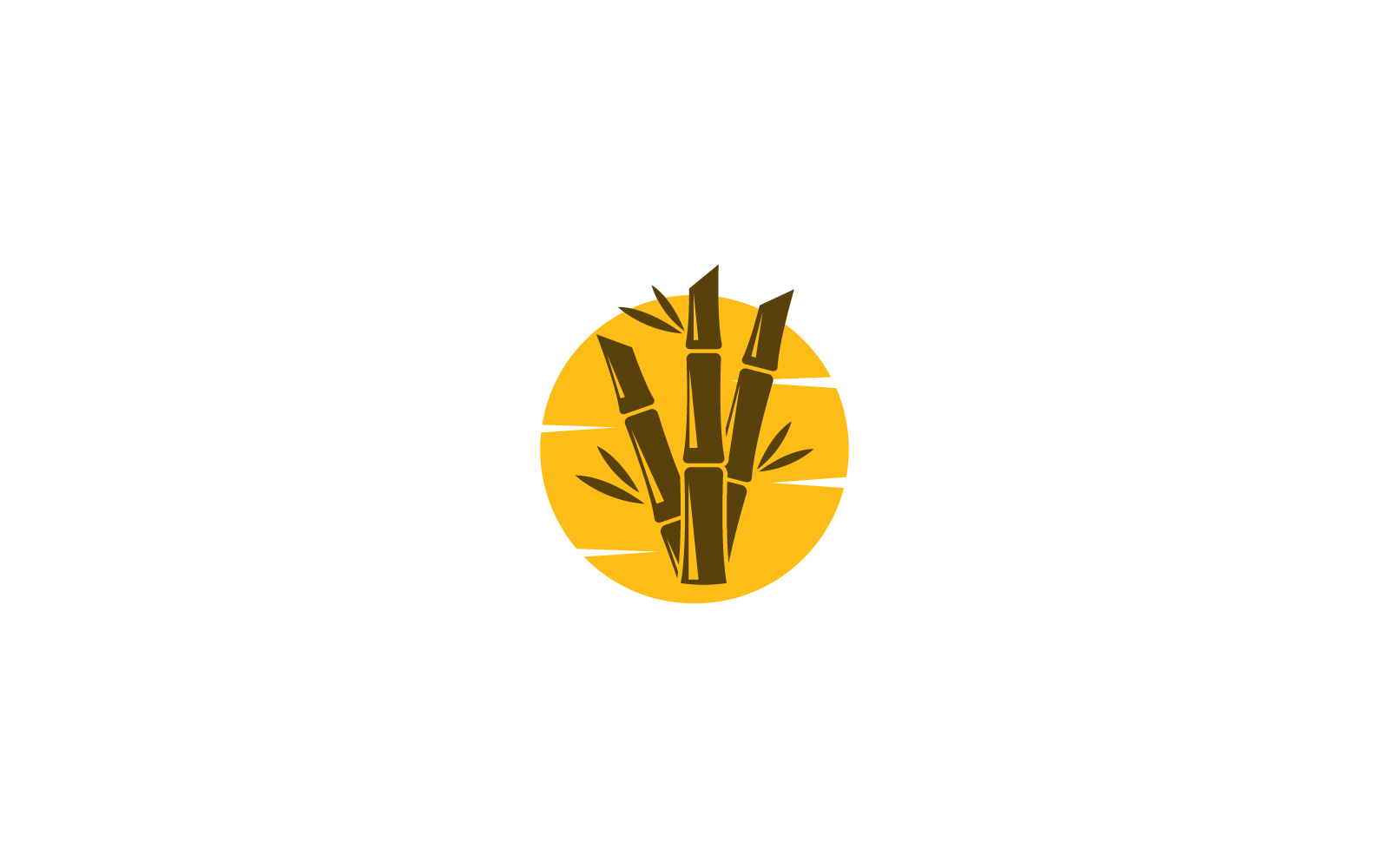 Bamboe boom logo illustratie sjabloon