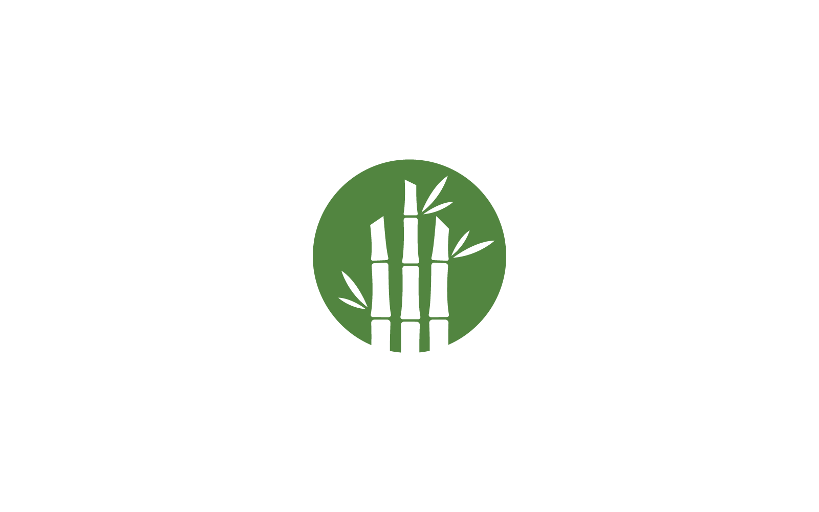 Bambu ağacı logo simgesi illüstrasyon vektör şablonu