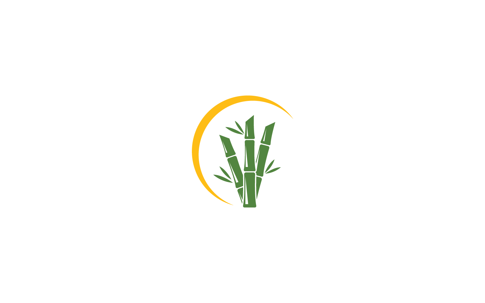 Bambusbaum-Logo-Design-Vektorvorlage