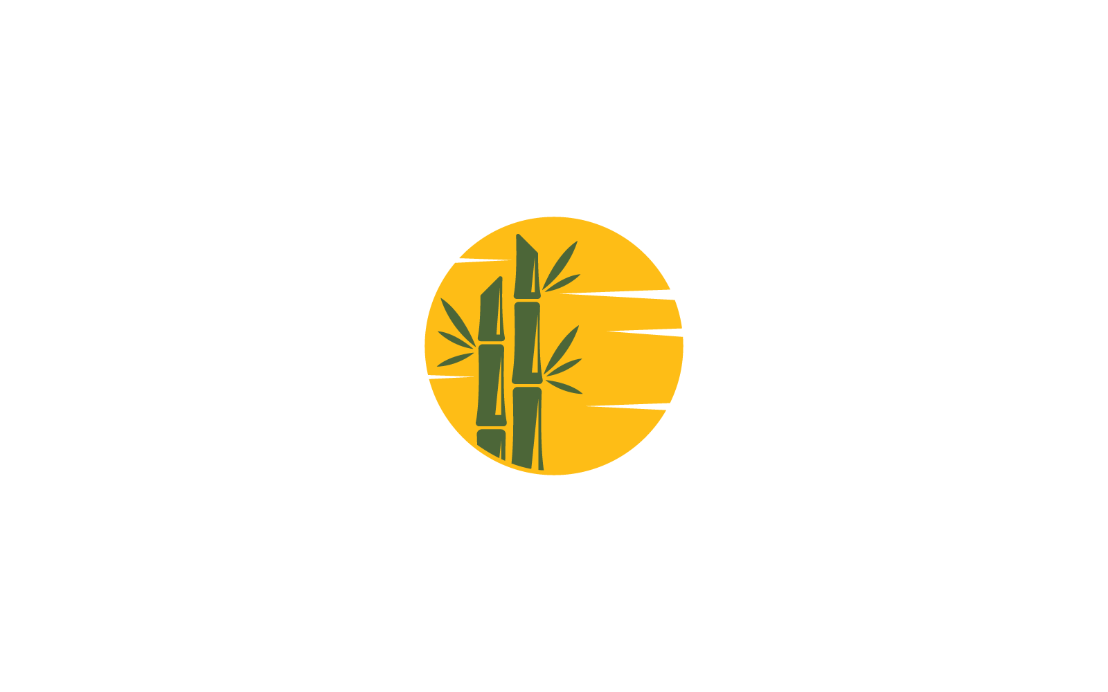 Bambusbaum-Logo-Vorlage, Vektorvorlage