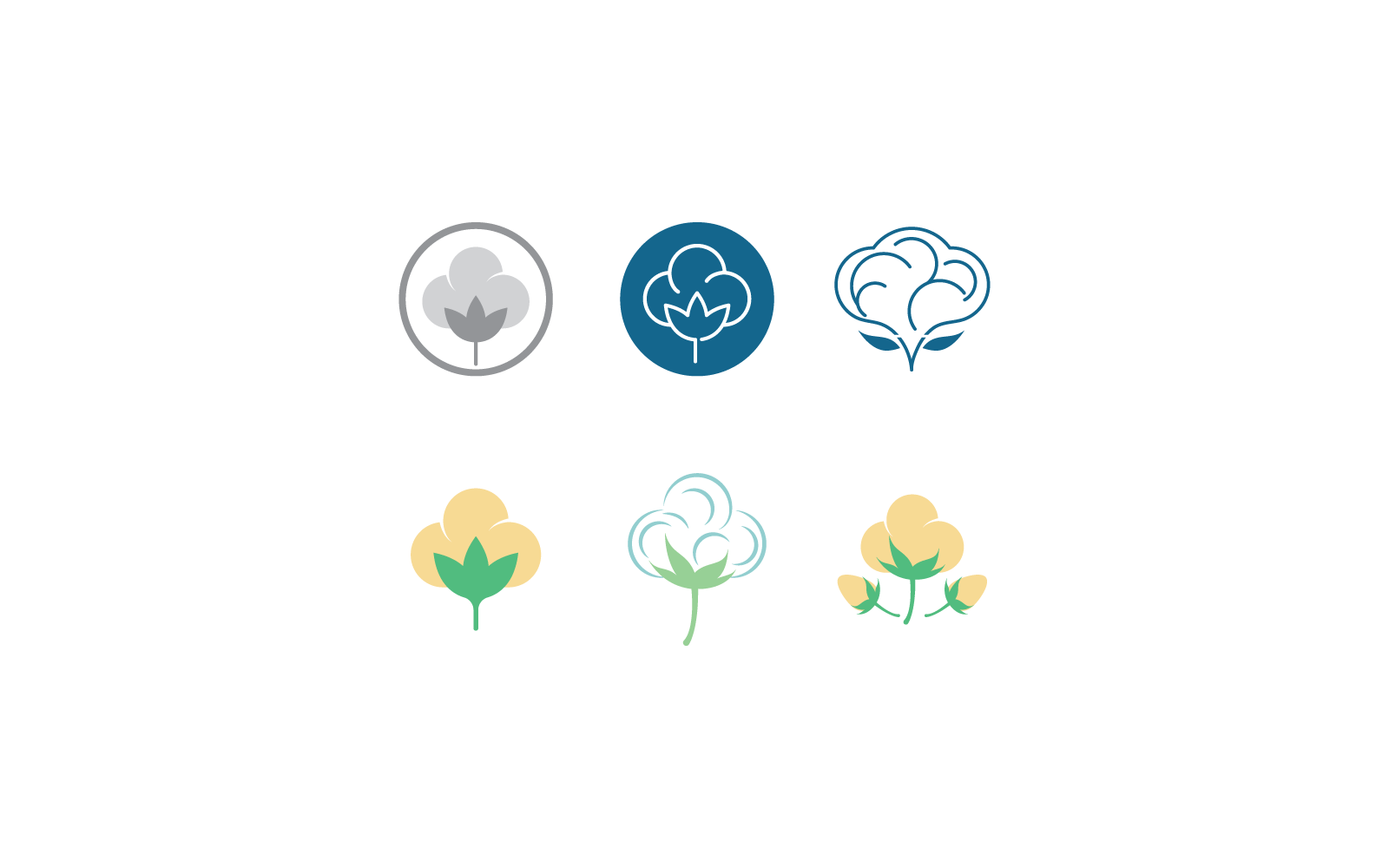 Cotton logo design vector illustration template