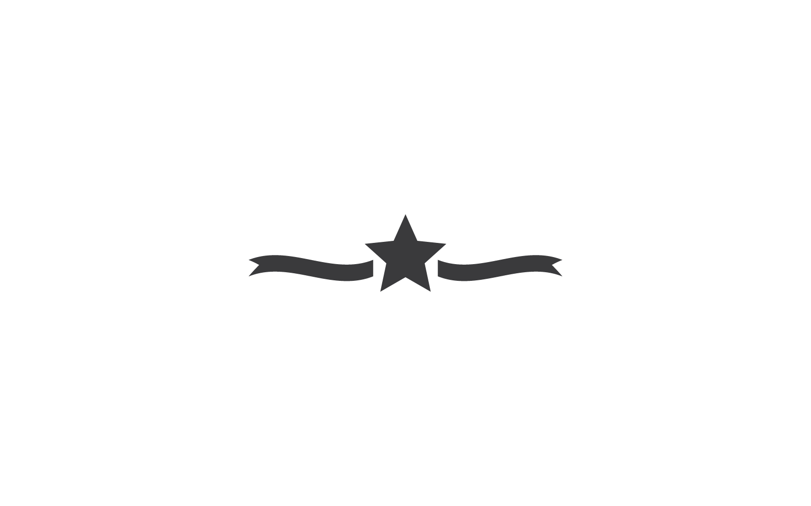 Diseño plano del logotipo del vector del icono de estrella