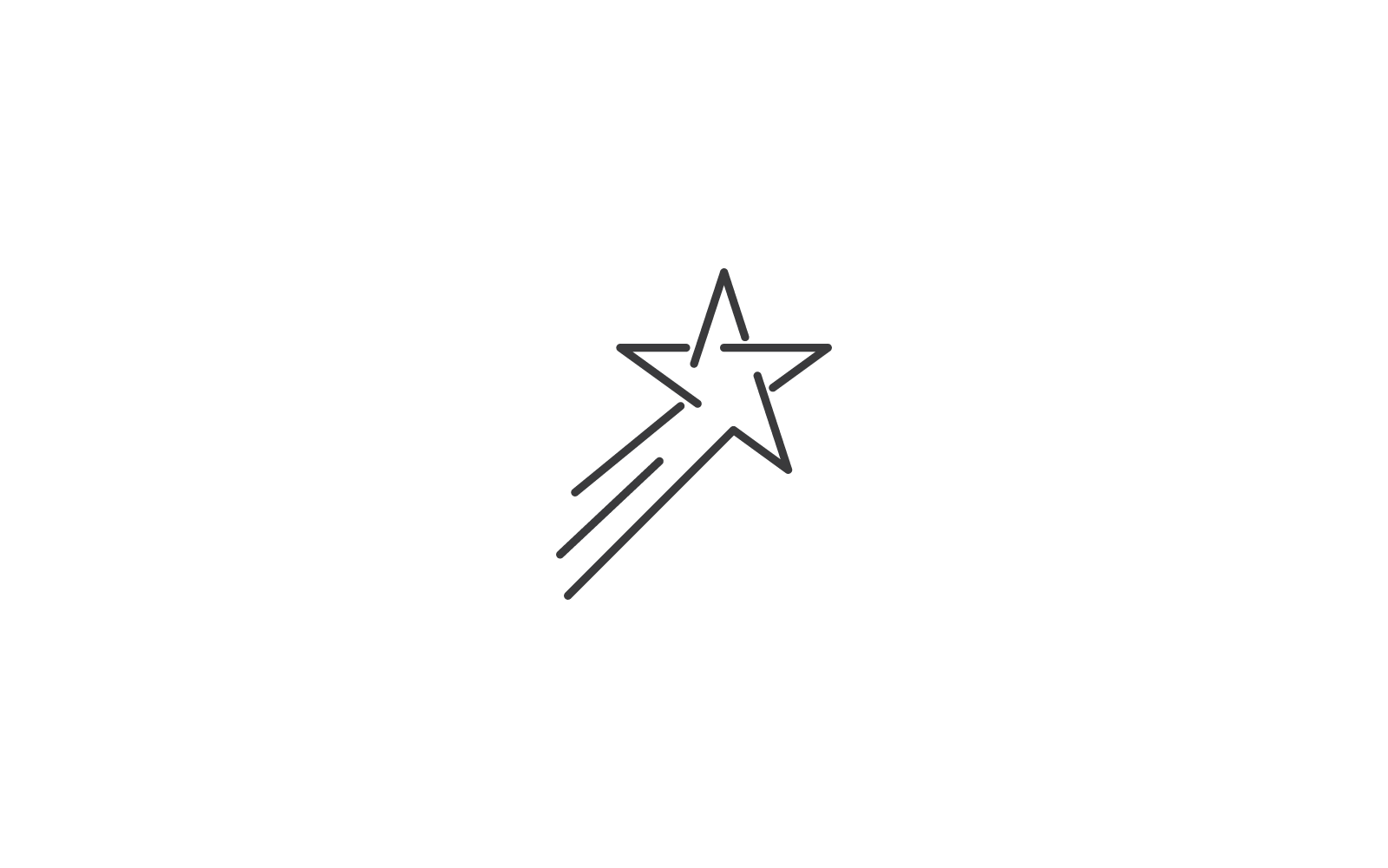 Flaches Design der Stern-Logo-Vorlage