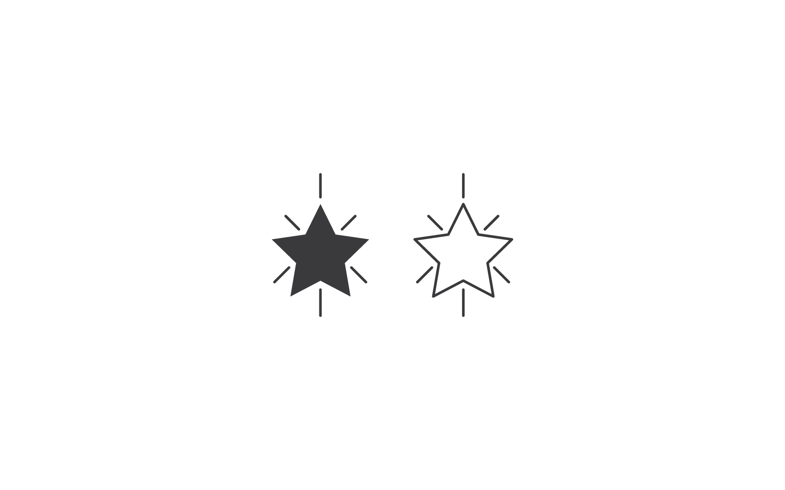 Stern-Logo-Vorlage, Illustration, Symbol, flaches Design