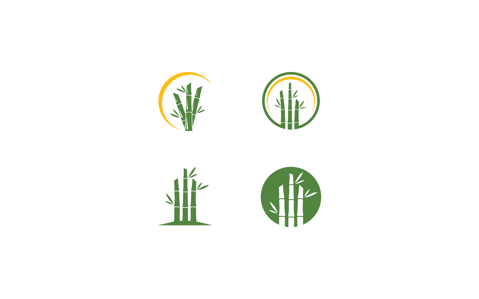 Bambusbaum-Logo-Vektorvorlage