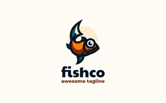 Fishco Simple Mascot Logo