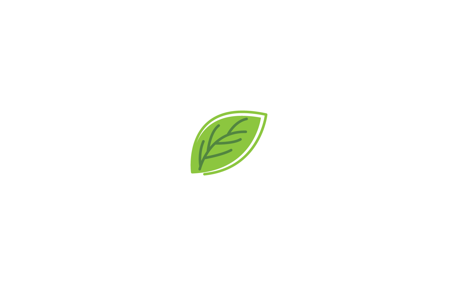 Grünes Blatt-Logo-Illustrationsdesign, Vektorsymbol