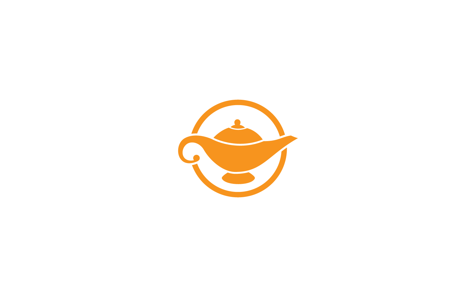Magische Lampe Logo Vektor flache Design-Vorlage