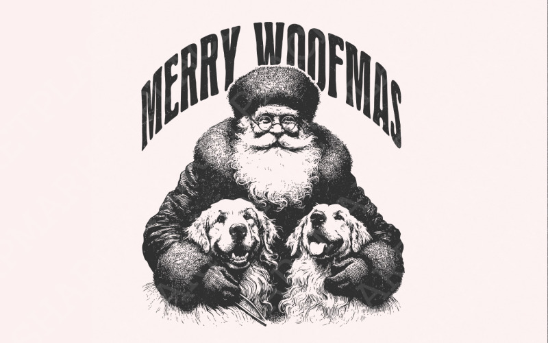 Merry Woofmas PNG, Dog Mama PNG, Christmas png, PNG Download, Dog Lover png, Dog Christmas PNG, Illustration