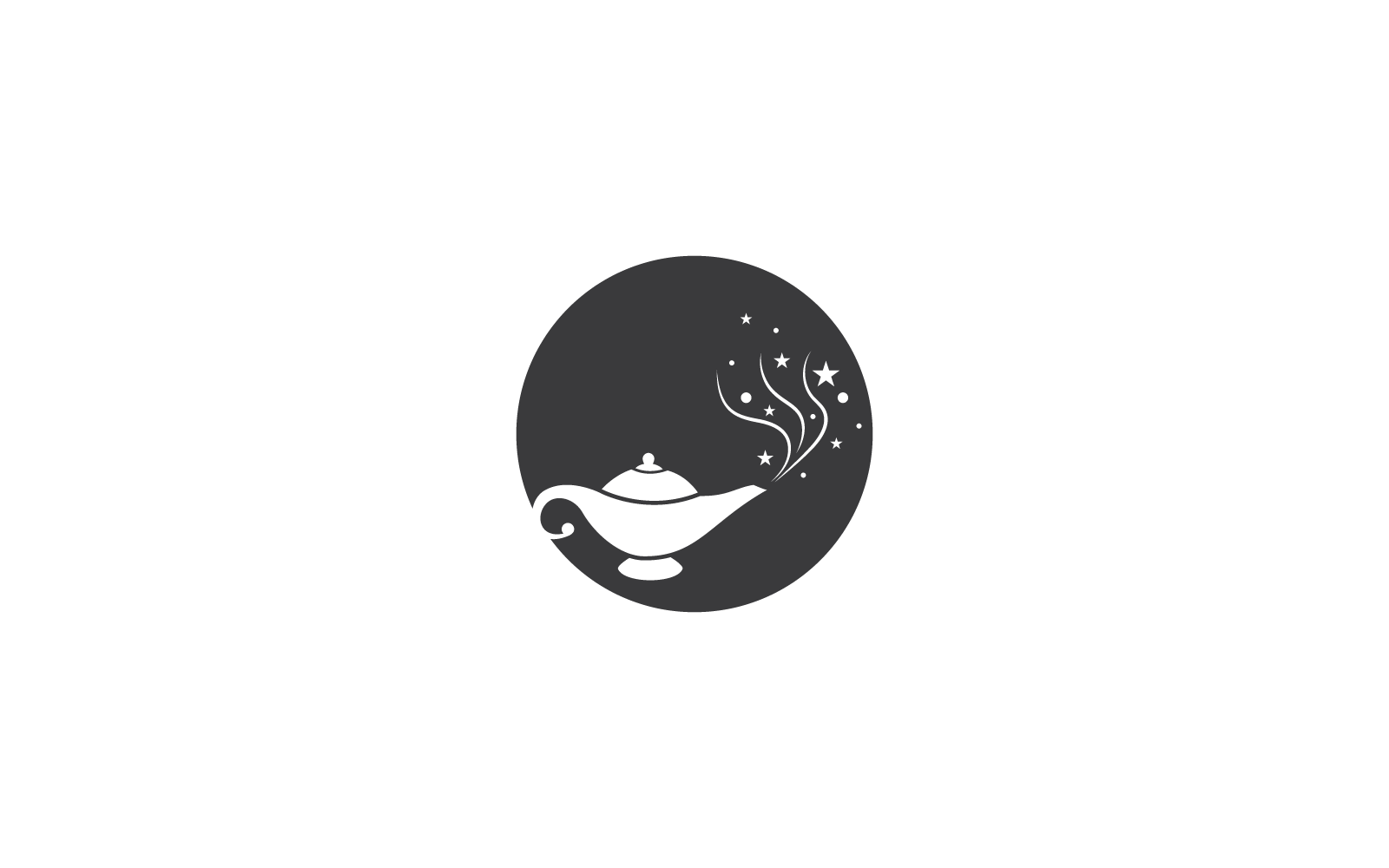 Sihirli lamba logo simgesi illüstrasyon tasarımı