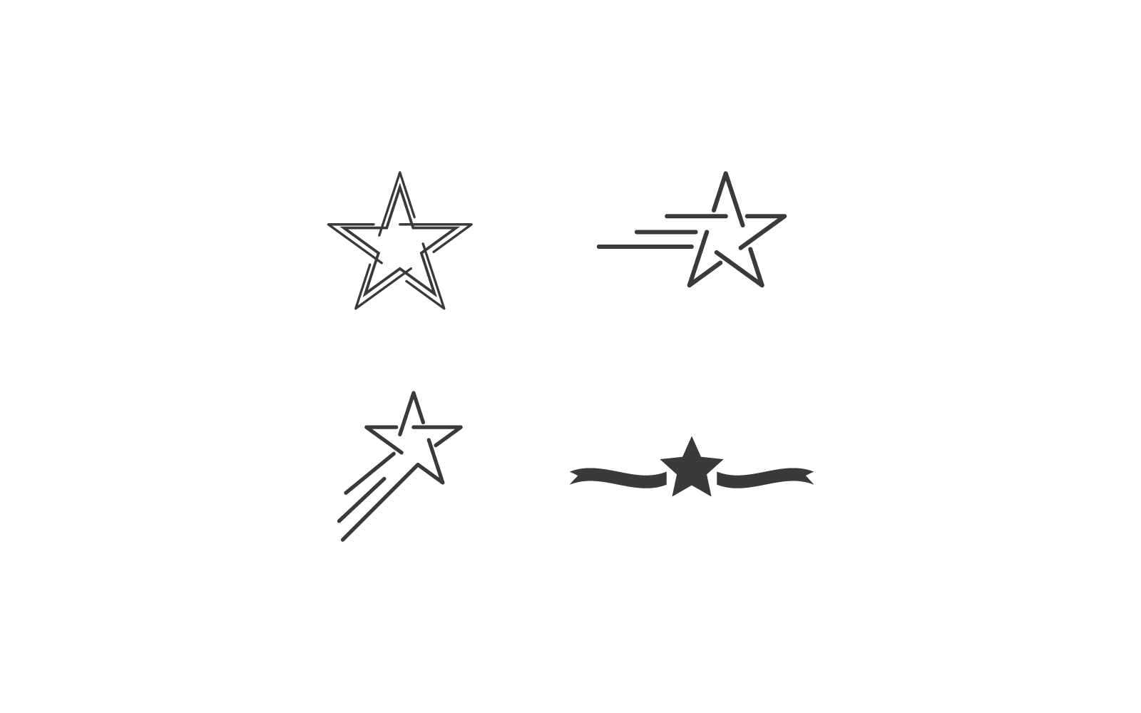 Vektorvorlage für das Design des Stern-Logos