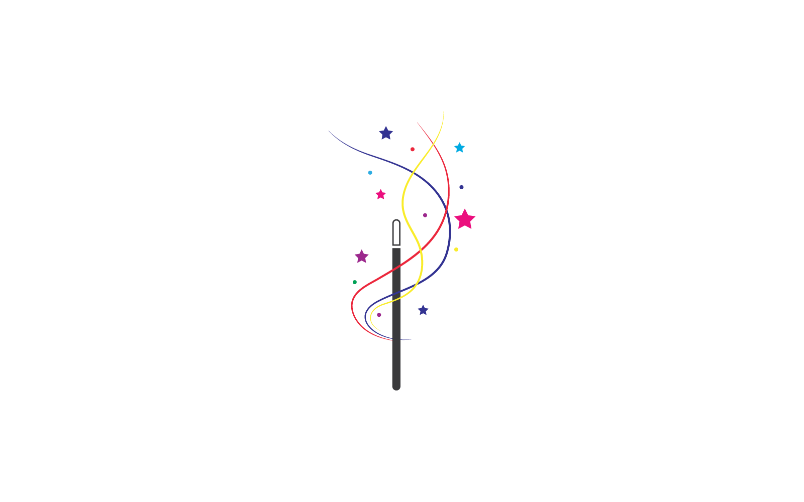 Zauberstab, Zauberstab, Design, Symbol, Vektor