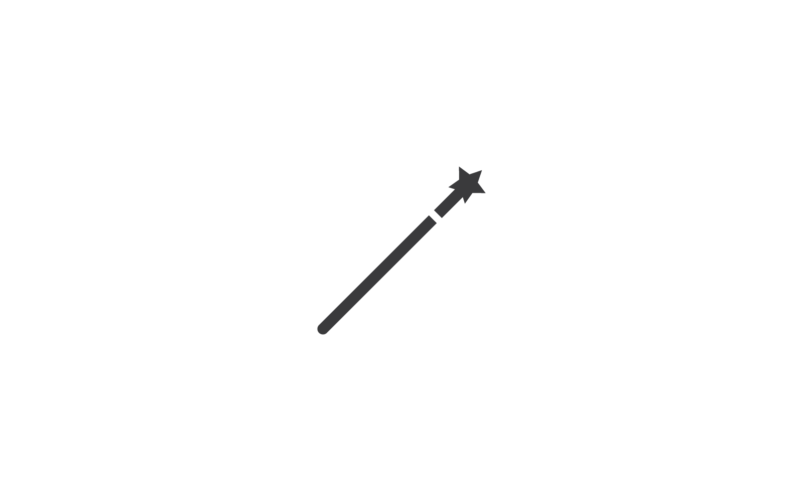 Zauberstab Zauberstab Design-Symbol Vorlage