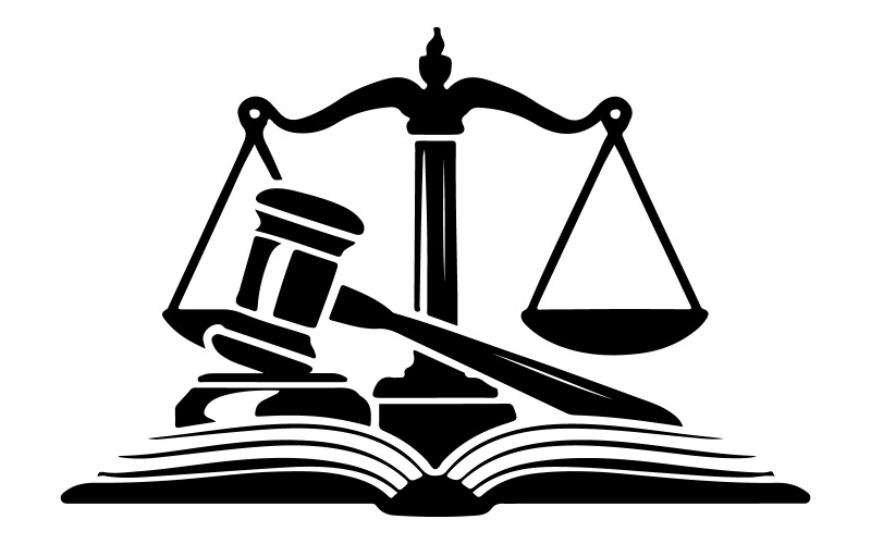 A modern logo for a law office Illustration