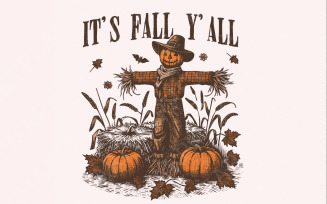 Its Fall Yall PNG, Fall Digital Download, Fall Png, Pumpkin png, Sublimation Design, Autumn Leaves