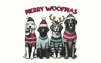 Merry Woofmas PNG, Dog Mama PNG, Christmas png, Digital Download, Dog Lover png, Dog Christmas PNG,