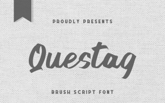 Questag a New Brush Script Premium Font