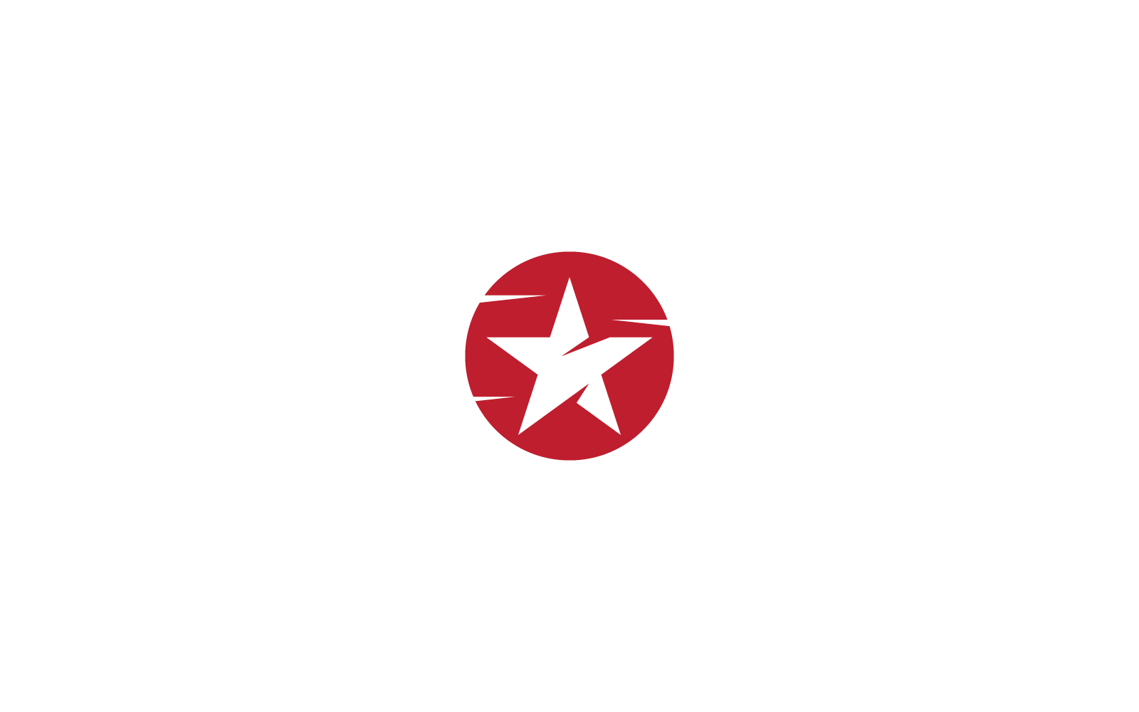 Yıldız Logosu düz tasarım simgesi şablonu