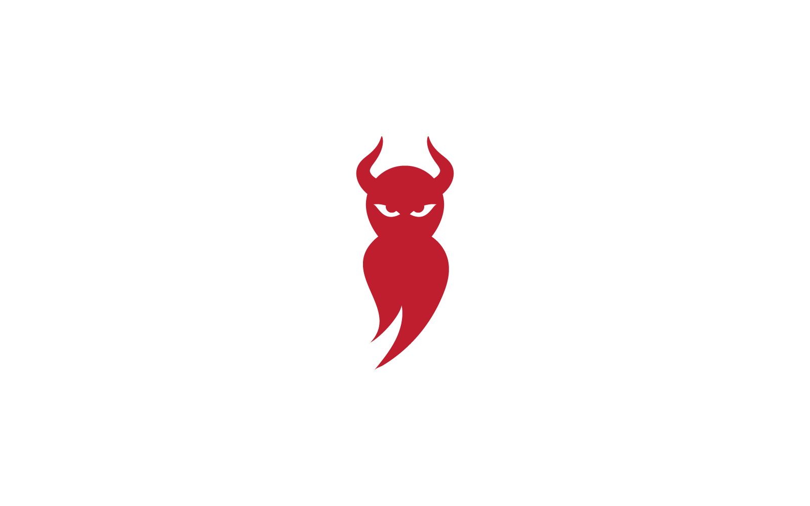 Devil character logo flat design vector template