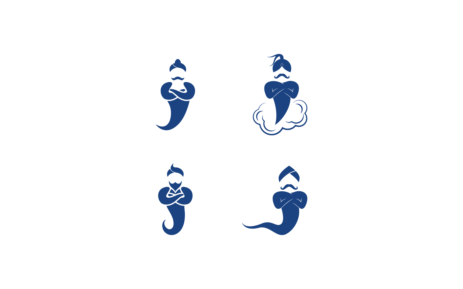 Genie logo illüstrasyon şablonu vektör tasarımı