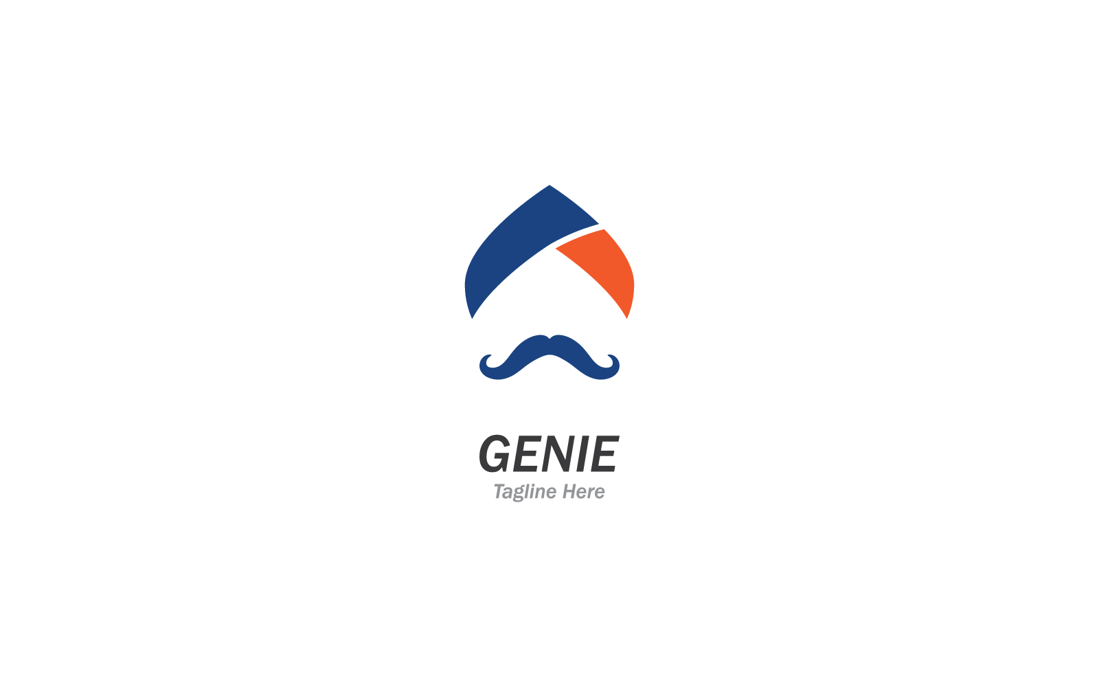 Genie logo illüstrasyon vektör simge tasarımı