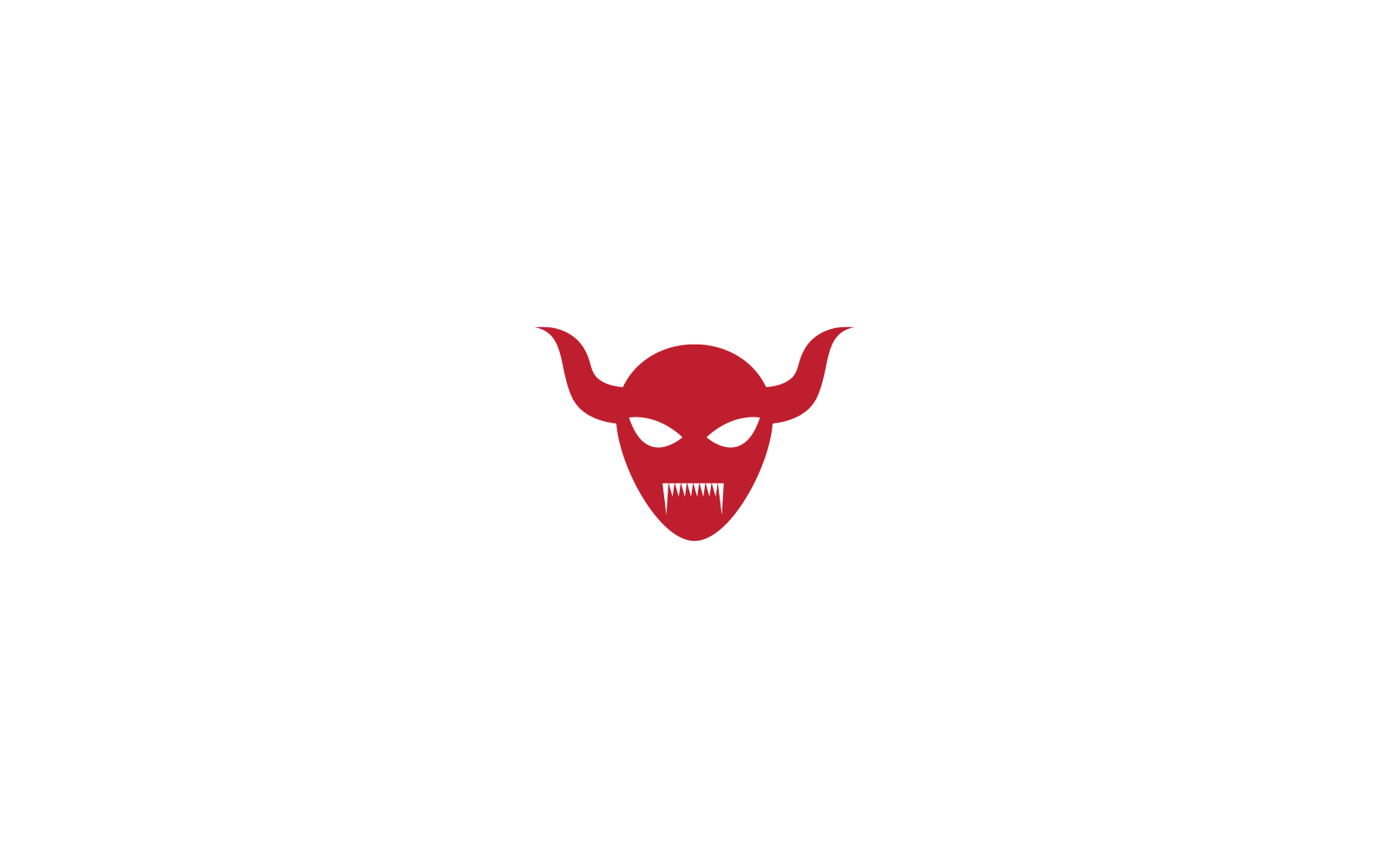 Ilustración vectorial del logotipo del personaje del diablo