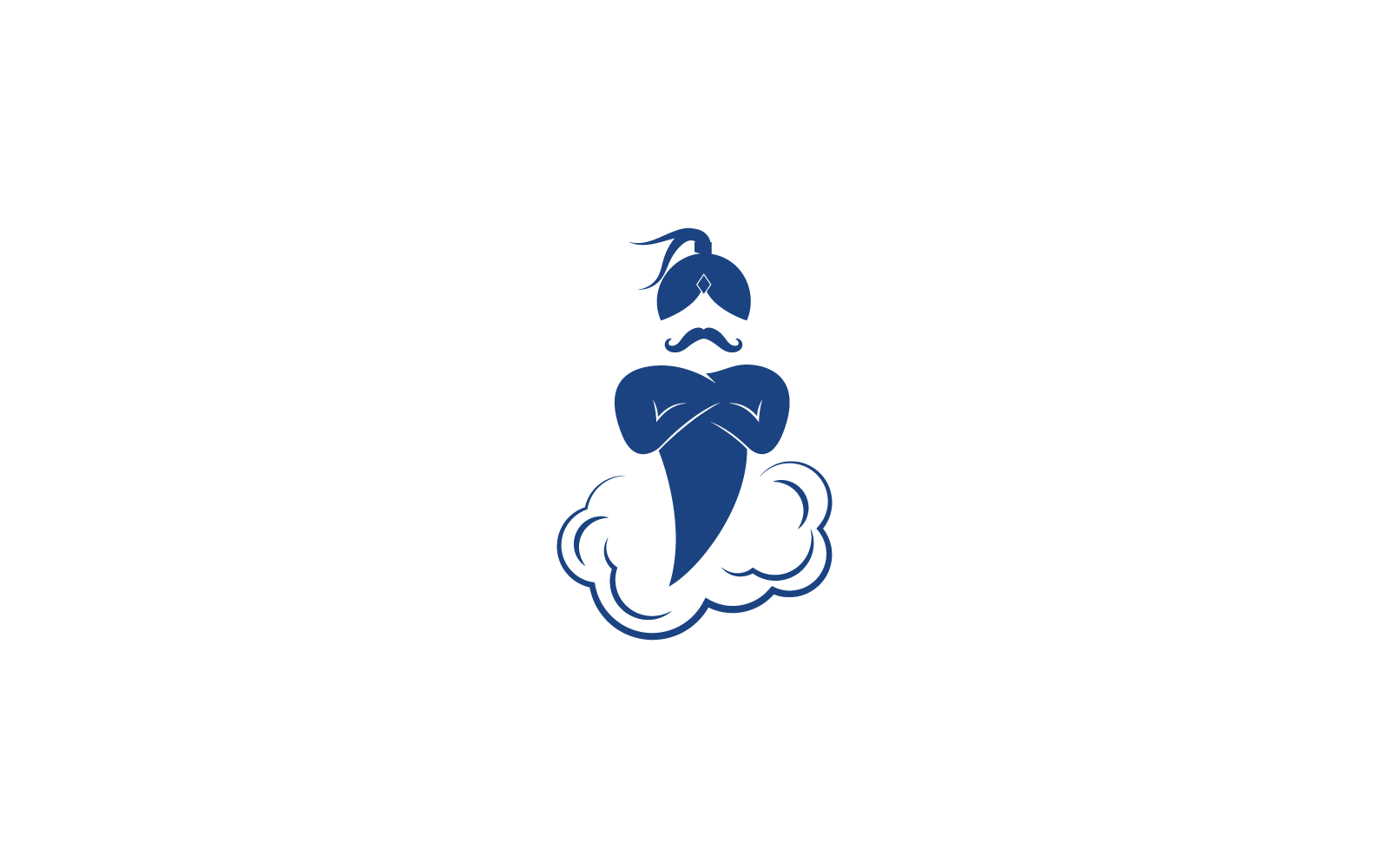 Plantilla de diseño vectorial de ilustración de logotipo de Genie