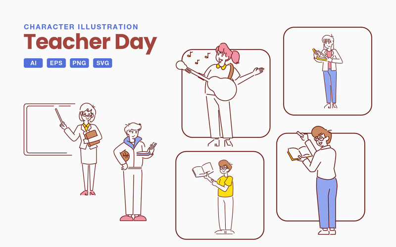 Teacher Character Illustration