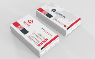 Modern Corporate Business Card Template PSD with Clean Layout for Branding and Professional Use